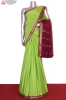 Contrast Classic Pure Mysore Crepe Silk Saree